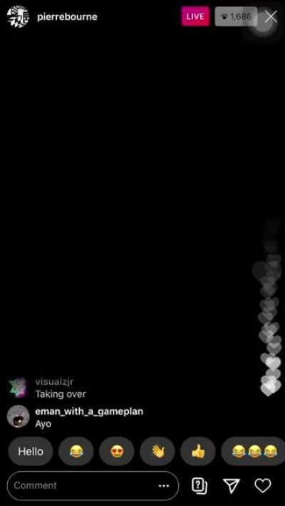 Pi’erre laughing for a minute.