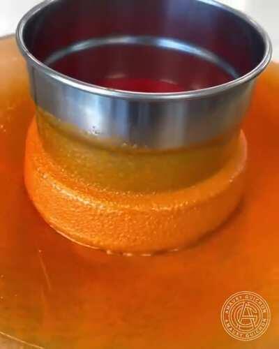 Making a Grapefruit dessert.