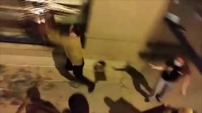 Anxiety War beaten and fires warning shots at BLM rioters during the May 2020 attacks.