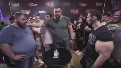 Dude Jacked Up On Synthol Challenges The Russian Slap Champion