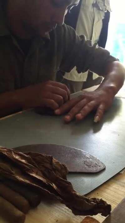 Video of a Cuban farmer hand rolling cigars from my trip in 2017