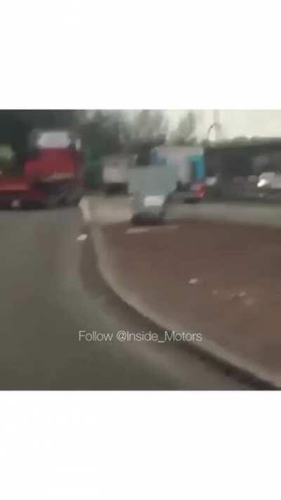 If I get out of my lorry on a hill leading to a motorway and forget to put on the parking brake...