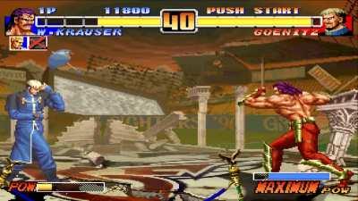 KOF 96 - NEOGEO CD - Boss Team [Geese, Mr.Big & Krauser] vs. Goenitz (Ending)