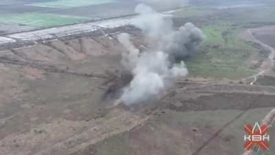 FPV hits explosives under a stream crossing in the Zaporizhia direction.