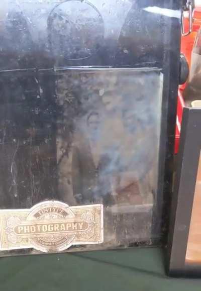 I had a tintype photo made of my best friend and I and the way it develops (in cyanide!) reminded me of the loading screen. Just thought it was really cool! (the photographer is Conrad Young)