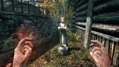 I did a cabbage trick shot in front of Grelod.