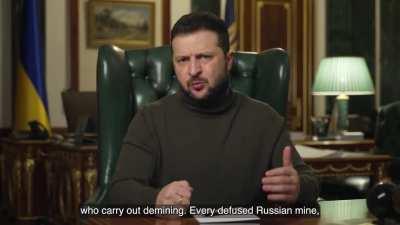 President Zelensky's Latest Address. 12/12/22. Duration 5m15. English Subtitles.