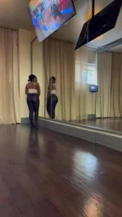 Just casually playing with my tits and waiting for the elevator