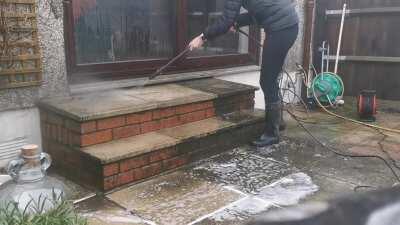 First time using a pressure washer!