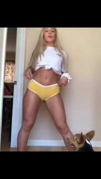 Yellow booty shorts