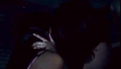 Lesbians going at it in the car