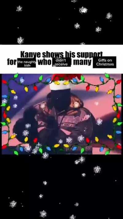 The Christmas spirit changed Ye🙏