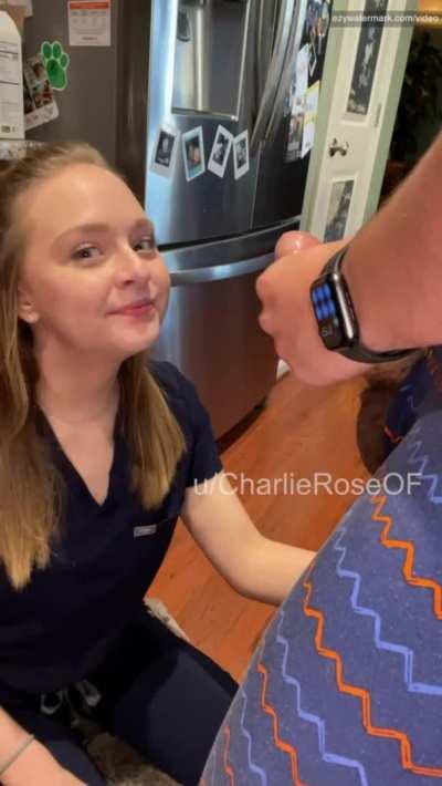 Took his cum on my face as soon as I got home from work 😇 am I a good little slut?