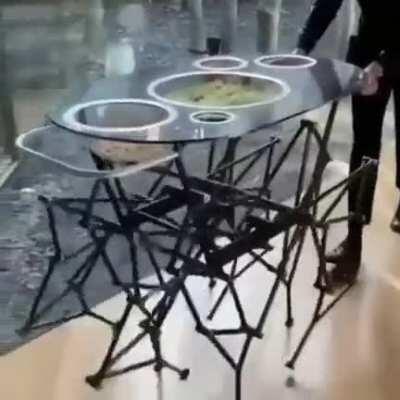 This walking food cart