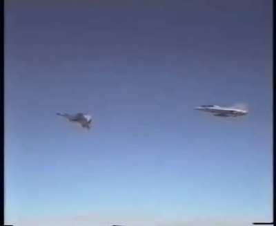 Saab 35 Draken performing the Cobra maneuver