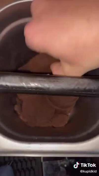 Not gonna lie, I’ve definitely had the urge to consume leftover coffee grounds for exactly the same thought... forbidden brownie!