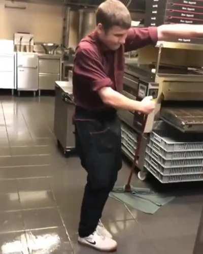 Wcgw dancing on a wet floor without nonslip shoes