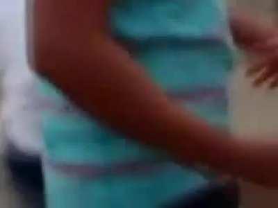 busted open via VICIOUS slam & kicks to the face.. brutal