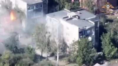 Ru pov: Russian forces of the 3rd Guards Motorized Rifle Brigade of the DPR army unleash heavy fire on the positions of Ukrainian armed forces in the Maiorsk region. They suffered losses in manpower, the Russian forces have captured enemy armored vehicles