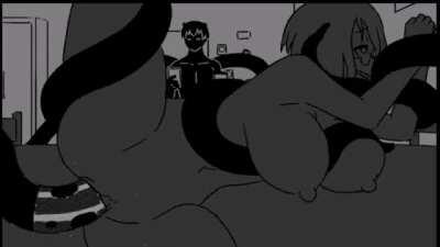 Horny girl hires an incubus (Manyakis)