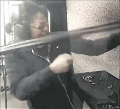 when you forget to handle the recoil!