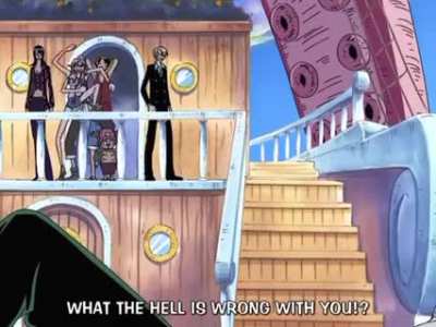 Zoro freaking out the crew with his nightmare ( One piece )