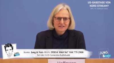 Antwort von Christiane Hoffmann auf die Frage ob die Bundesregierung es sagen würde wenn die USA NordStream sabotiert hätten