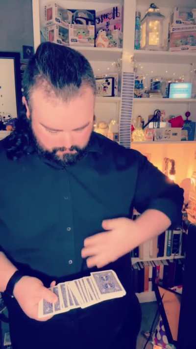 Levitating deck of cards