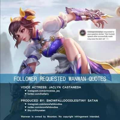 Wanwan Fan Quotes featuring her English Voice Actress