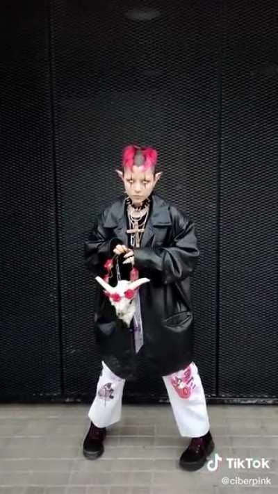 Impromptu tiktok shoot with some sweat pants and whatever was on the wall