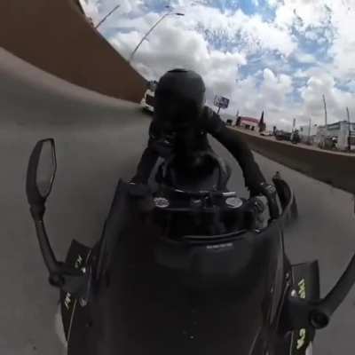 Trying to outrun the police.