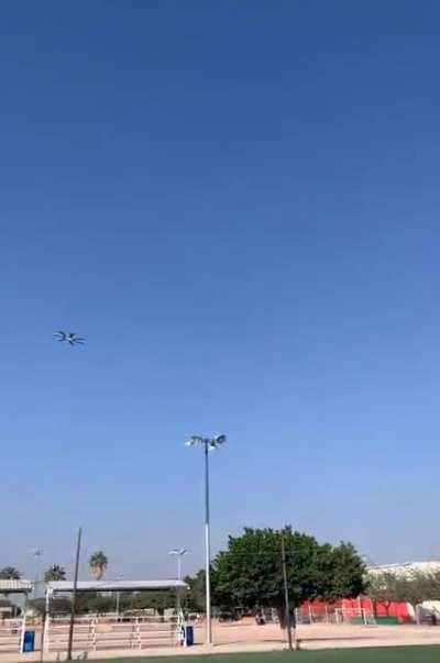 The frisbee returns exactly to where it takes off