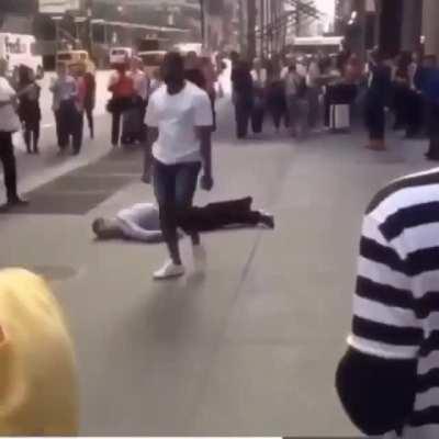 Man asking for a fight gets knocked out in 1 hit!