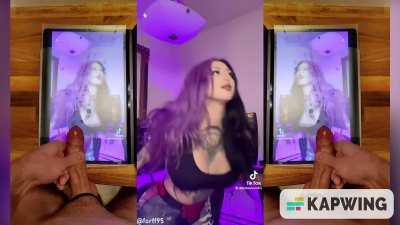 Goth girl Blacked & cum tributed