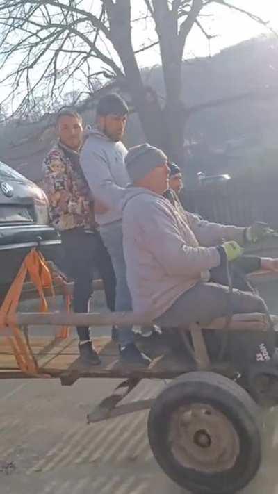 Romanians can't steal big things they don't even have cars to transport them!!