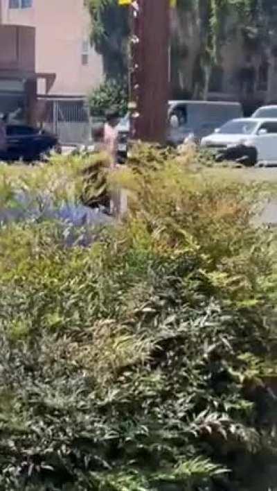 man crashed truck and then leaves on foot and naked