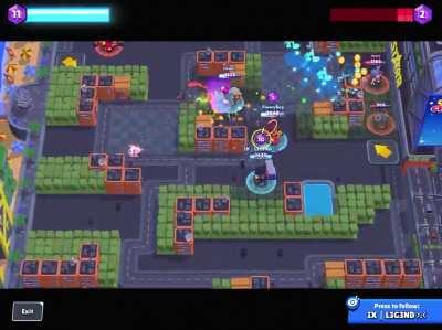 Tip: You can hide in a one block gap if you have the gems.