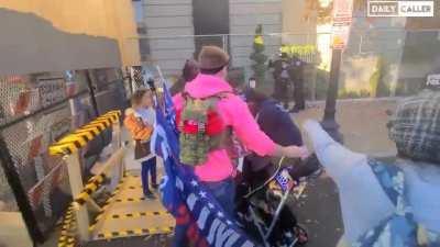 Bringing your children to a protest and instigating the opposing side with a loudspeaker.