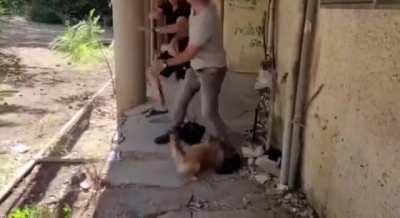 Russian get harassed, inevitable happens