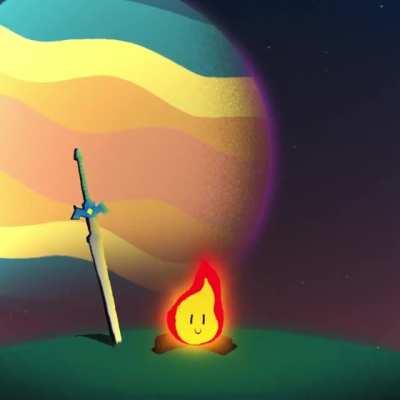 Zelda Vibes! Fire done frame-by-frame.