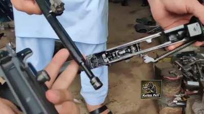 yall remember that butchered AK kitted up to look like an AR? I found a video of it.