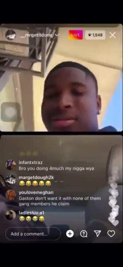 Drive by shooting live streamed by shooter and victim