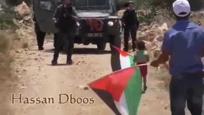 (old) guy screams at his kid to rush soldiers so they'd shoot him, ends wholesomely instead