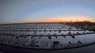 [OC] Sunrise over North Point Marina 🌅