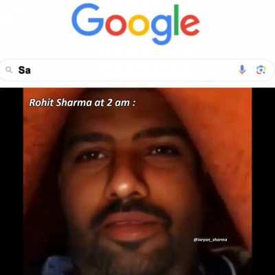 Rohit Sharma's search history.