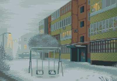 Stillness Before the Storm, Me, Pixel art, 2021