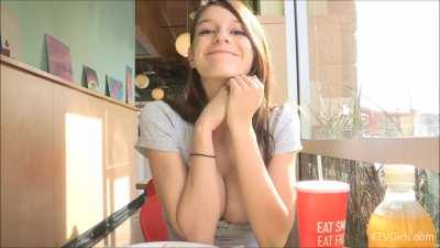 Rilee Marks at a Restaurant