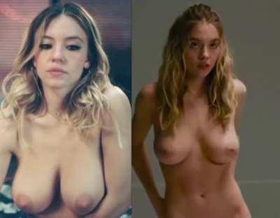 Sydney Sweeney Natural Tits in Euphoria and The Vouyeurs
