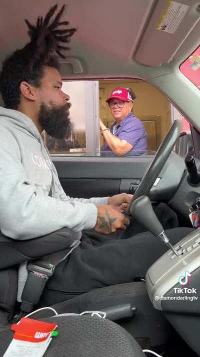 Mans card declines but he just sits there