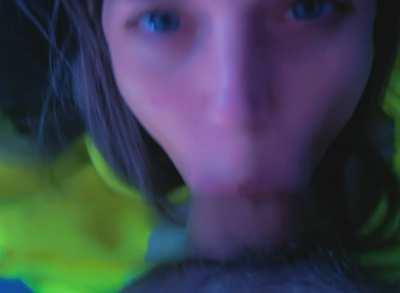 Throating a 10 inch cock